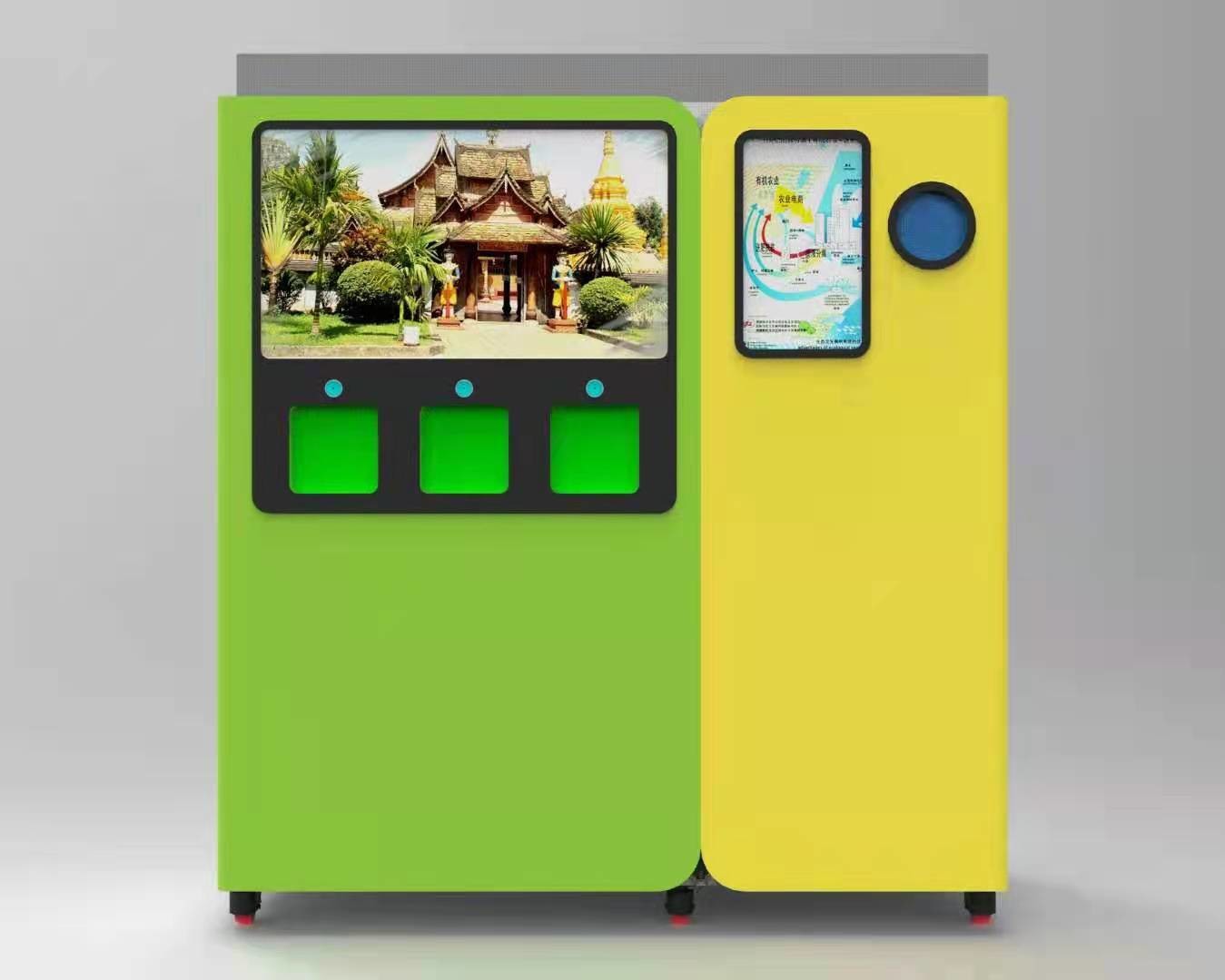 mais recente caso da empresa sobre Garrafa plástica Multi-funcional da exposição que recicla a máquina de venda automática