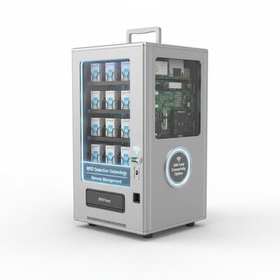 RFID Detection Technology Enabled Portable Vending Machine Featuring Sim Card Connectivity Option for Remote Management